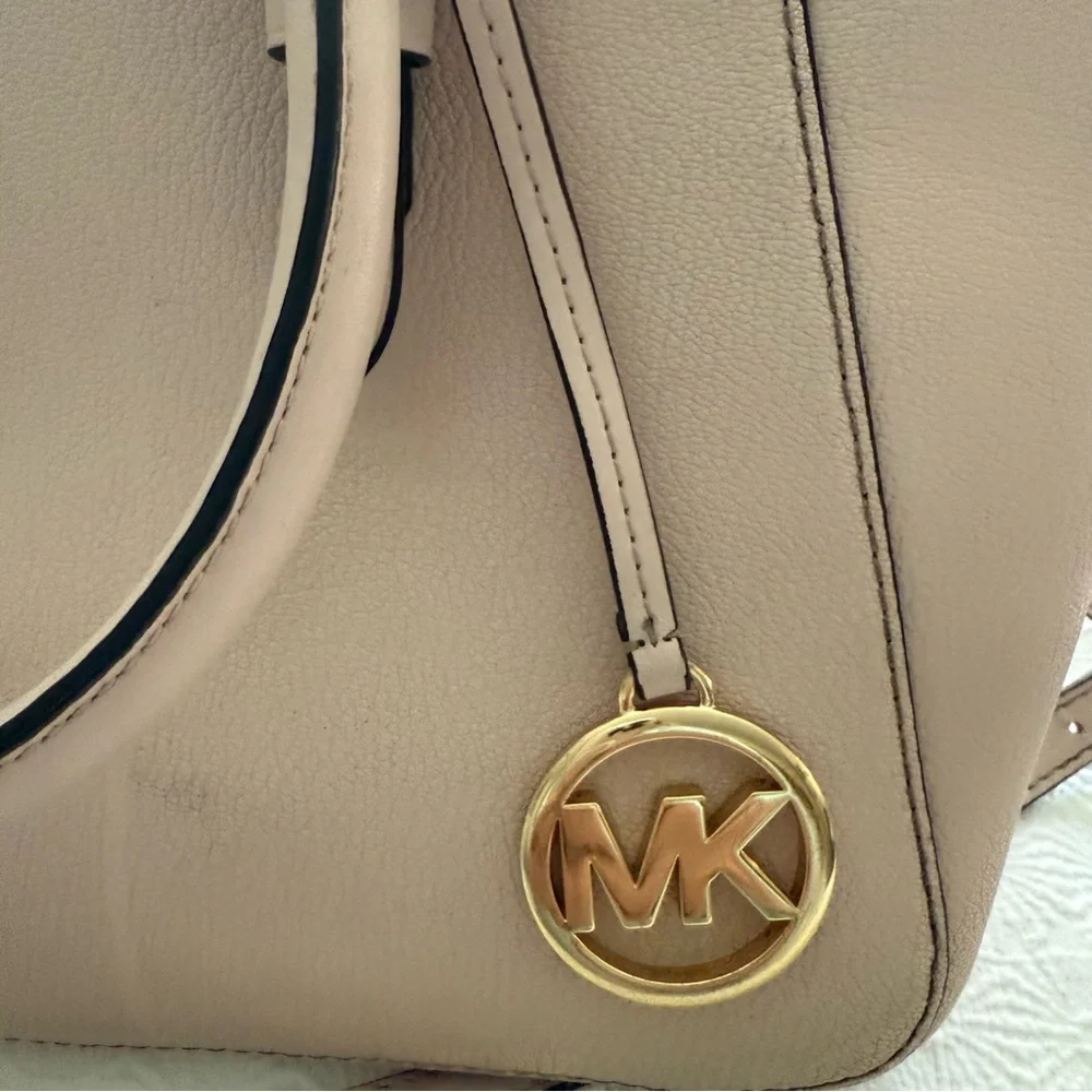 Michael Kors Ciara Large Saffiano Blush Satchel Bag